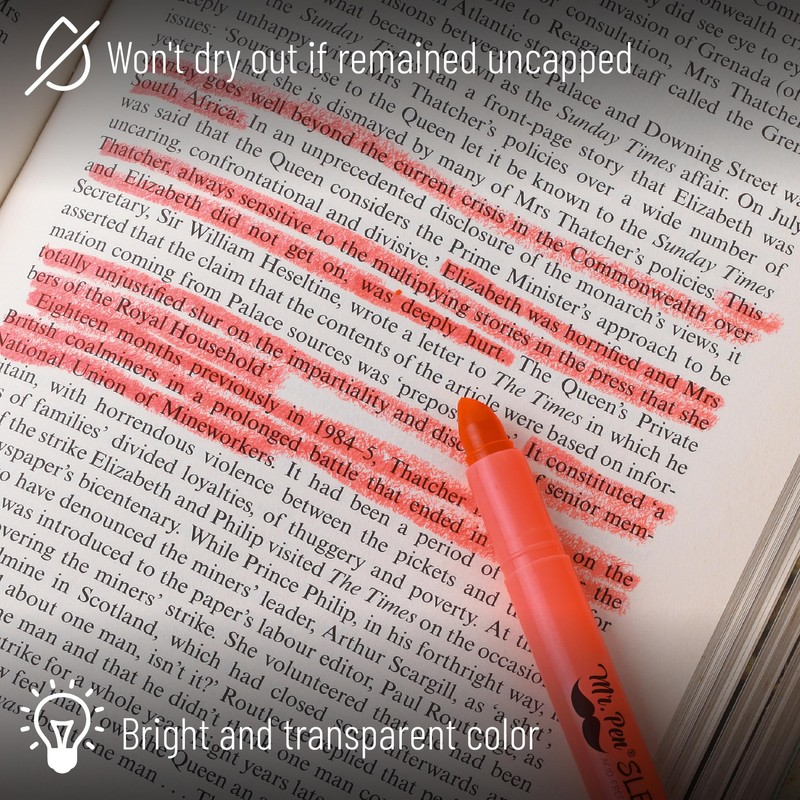Mr. Pen No Bleed Gel Highlighter, Bible Highlighters, Pink, Pack