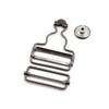 PZRT 4 tirantes negros de 38 mm, hebilla ajustable, cinta