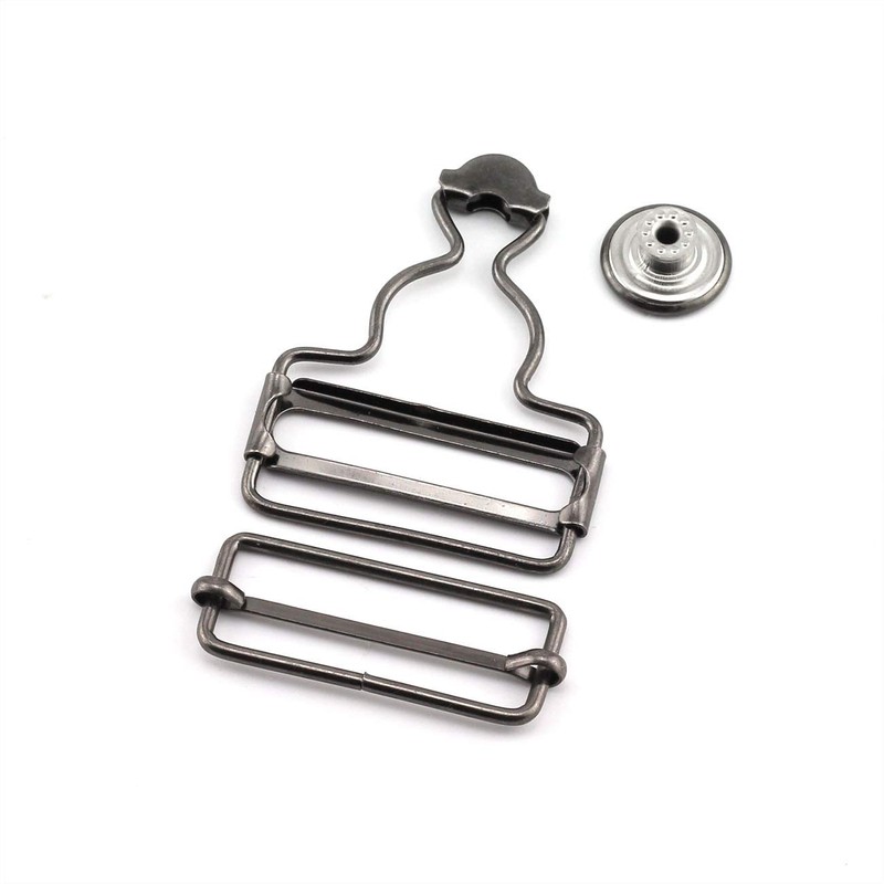 PZRT 4 tirantes negros de 38 mm, hebilla ajustable, cinta