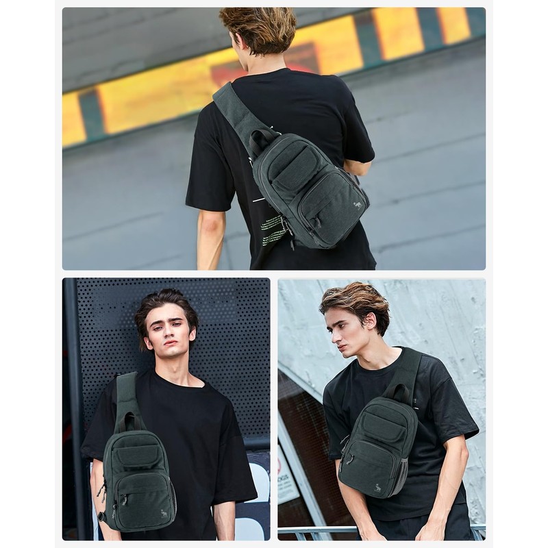 OIWAS - Mochila cruzada para hombre, mochila de una correa