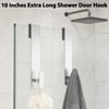 Kokone 10 Inch Over The Door Shower Hooks Extended for