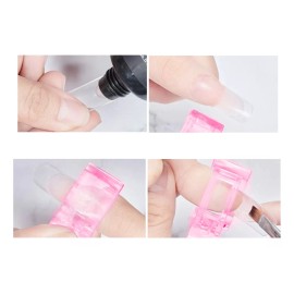 Mouyic Molde Tip Para Poly Gel Acrygel Acrylic 120 Pz + 10 Pinzas