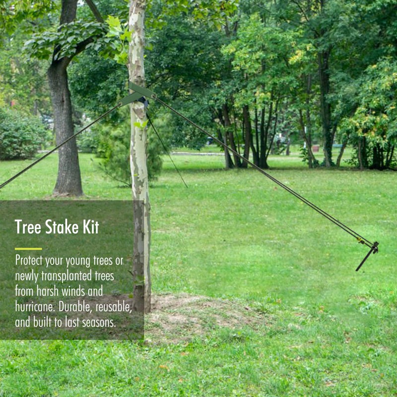 Fetanten Tree Stake Kit, Fetanten 15.8 Inch Heavy Duty Steel