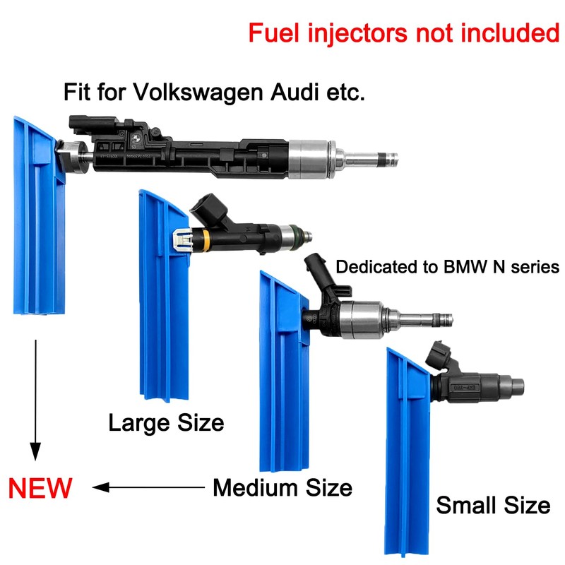 JEUCLEL Upgraded 4 Adapters Fuel Injector Tester and Cleaner Kit,