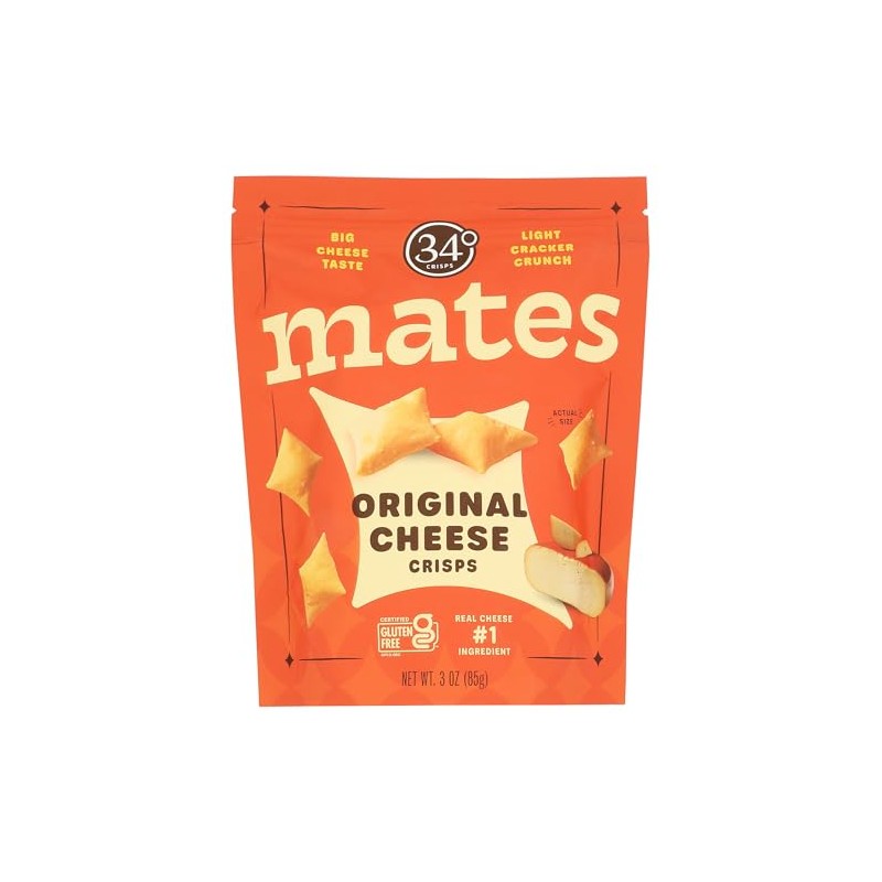 34 Degrees Original Cheese Crisps, Zero Trans Fat, Gluten Free,