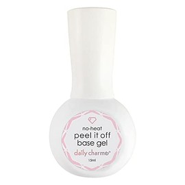 Daily Charme No-Heat Peel It Off Base Gel Nail Polish 15 ml, HEMA-Free, Easy application & takeoff For Beginners, DIY Home/Salon