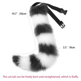 DRESHOW Fox Fur Tail Cosplay Costume Party Super Huge Fluffy Tail for Women