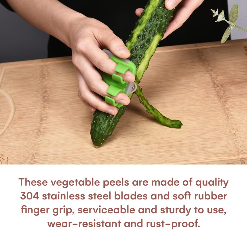 Kitchtic Fruit and Vegetable Peeler - Set of 3 Finger
