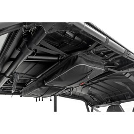 Rough Country Overhead Roof Storage Bag for Polaris RZR & Can-Am Defender Max - Water Resistant Nylon, UTV Cargo Bag