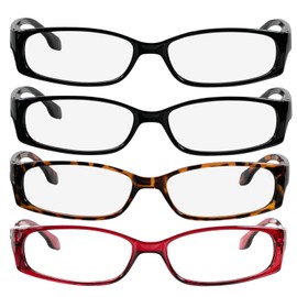 TruVision Readers Reading Glasses - 9503H -2Black-Tortoise-Red-1.75