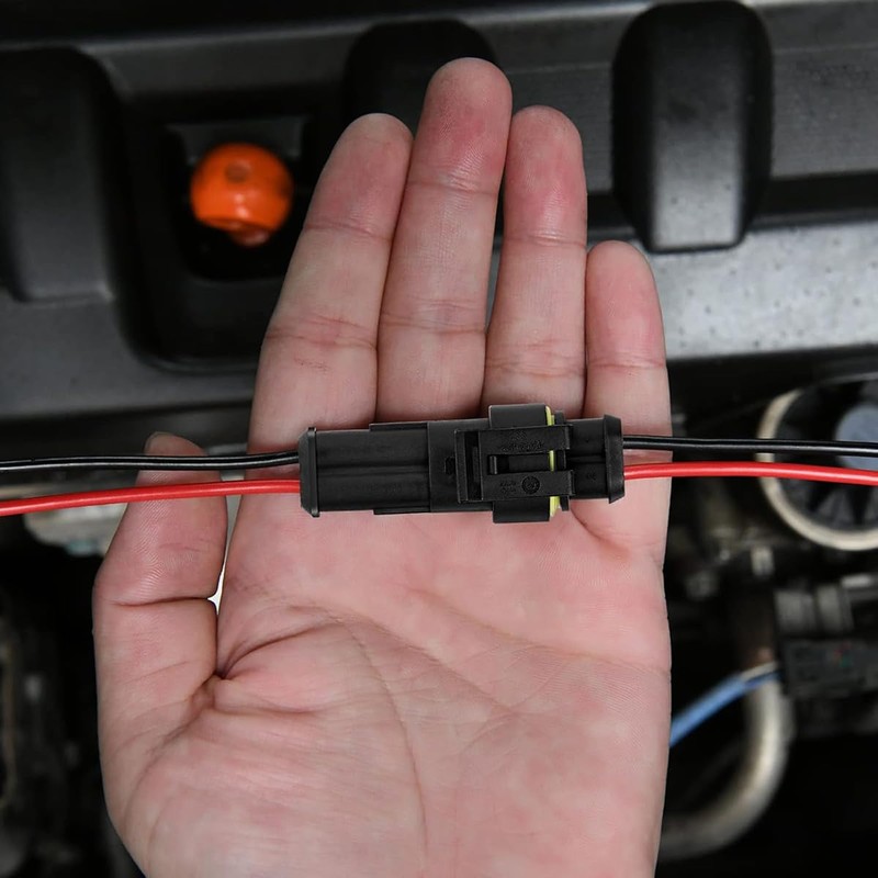 DONGFANGB Car Wire Connector 2 Pin Waterproof Connector 2 Pin