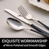 DINYWOW 20-Pieces Black Silverware Sets for 4,Black Handle Stainless Steel