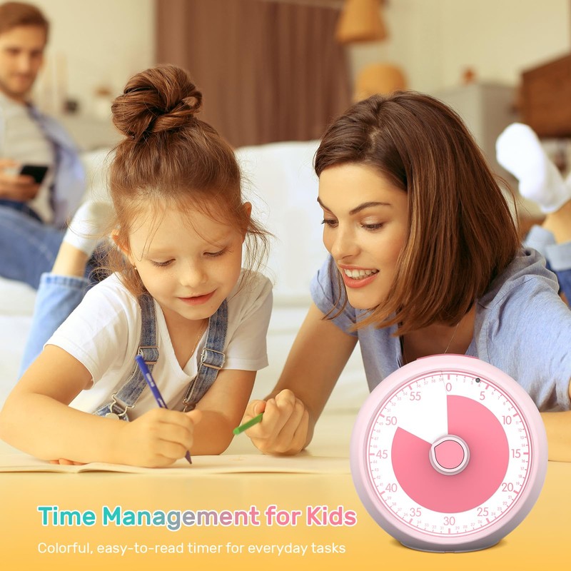 Conchstar Visual Timer for Kids, 60-Minute Countdown Timer for Classroom