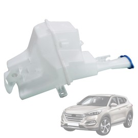 SecosAutoparts Windshield Washer Reservoir Tank W/Cap, Compatible with Hyundai Tucson 2016-2021# 98620-D3100 98620-D3000, Without Sensor NO Pump