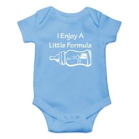 I Enjoy A Little Formula – Math Nerd – Divertido y Lindo Creeper, Overol de bebé de una Pieza, Azul Claro, Recién Nacido