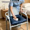 Bedside Commode Cushion, Soft Toilet Seat Cushion for Seniors，Washable Commode