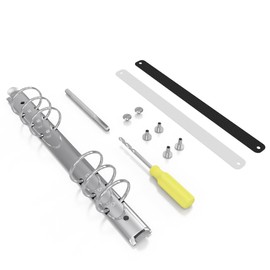Stationery.Life Ring Binder Mechanism Replacement Kit for Personal Organizers Planners 6 Rings (Silver, A5)