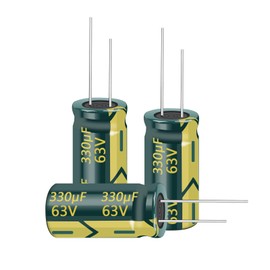 Cermant 20PCS 63V 330UF Capacitor 10x20mm(0.39x0.79in) High Frequency Aluminum Electrolytic Capacitors for TV, LCD Monitor, Game