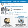 Brass Angle Stop Add-A-Tee Valve,3/8 x 3/8" x 3/8 Compression