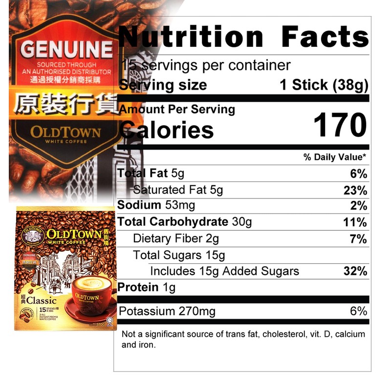 6-Pack (Classic) OLDTOWN White Coffee 3 in 1 Asian Instant
