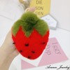 AVANCE Women's Fur Charm, Strawberry, Fruit, Avocado, Key Ring, Cute,