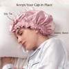 YFONG 100% Mulberry Silk Shower Cap for Sleeping Women, 22