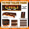 74 Pcs Chili Cook Off Decorations Black Hot Chili Decor