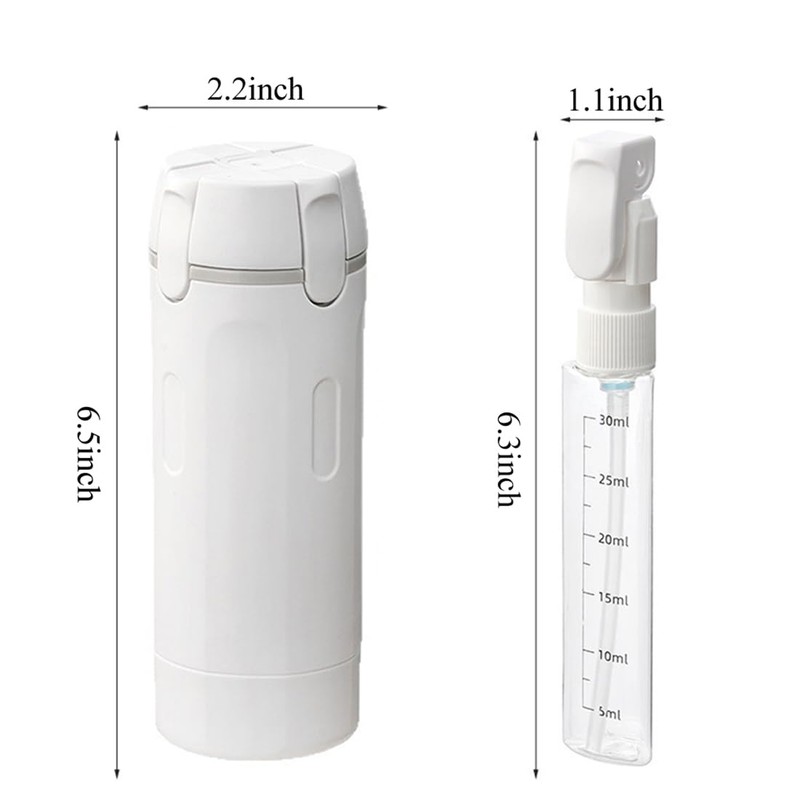 BOMPOW 4-in-1 30ML Travel Size Dispenser Toiletries Bottles Set, Leak-Proof