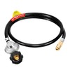 GasSaf 4FT Propane Regulator Hose with Adapter Kit for Blackstone