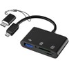 USB C SD Card Reader, 3-in-1 Lightning Card Reader Camera