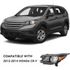 TUSDAR OE Style Headlight Assembly Fit 2012 2013 2014 Honda