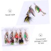 BESPORTBLE Realistic Fishing Spinner Set 10pcs Metal Baits Storage Box