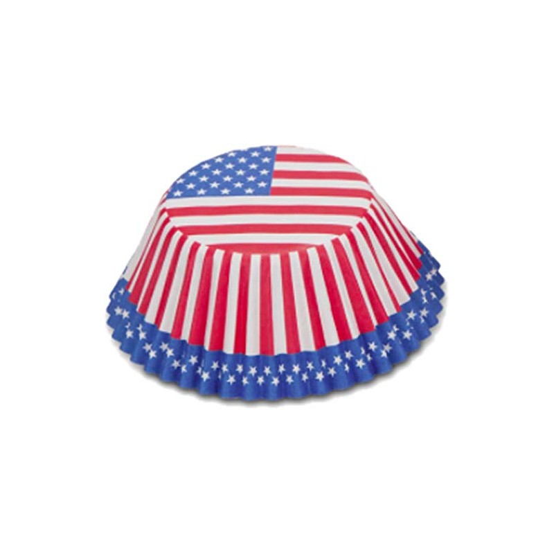 50 Party-Muffinförmchen * USA + Amerika * für Länderparty oder