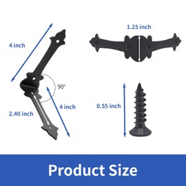 Corner Protector, 4 Inches Furniture Corner Guards Corner Bracket Metal Embellishments with Wood Funiture Decorative Metal Rustic Hardware for Home Edge Corner Hardware Accessories (4)