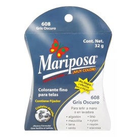 Mariposa Colorante Para Telas Mariposa En Cristales 32gr 23 Colores Color Gris Oscuro