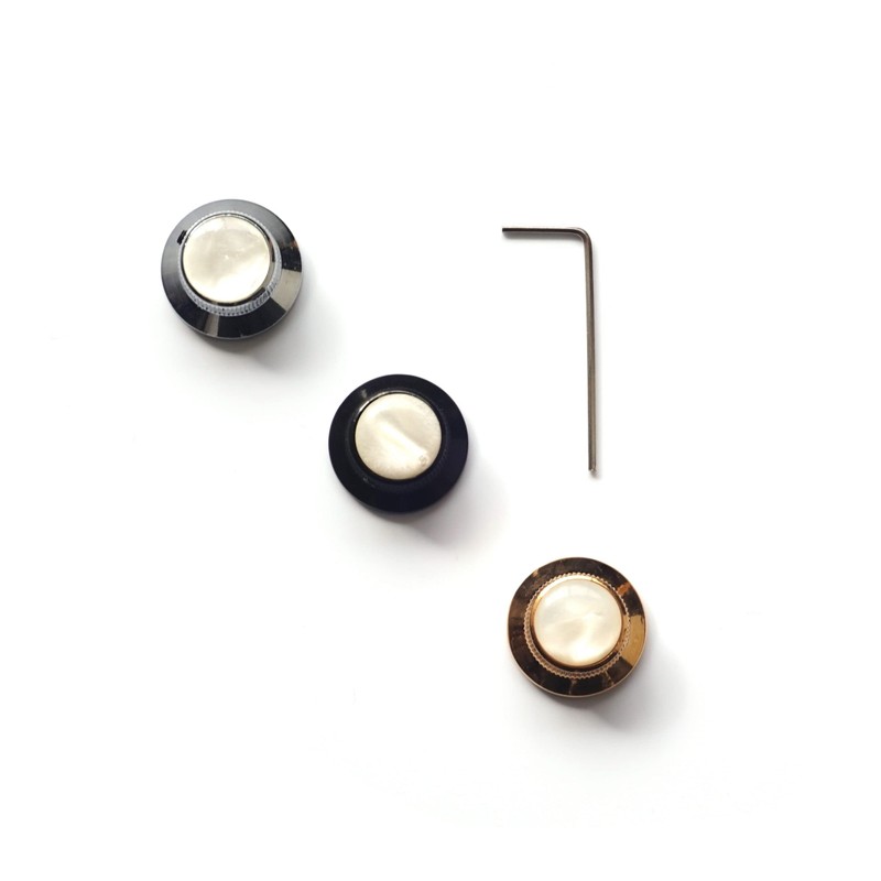 Stratocaster Control Knobs Metal Pearl - Gold