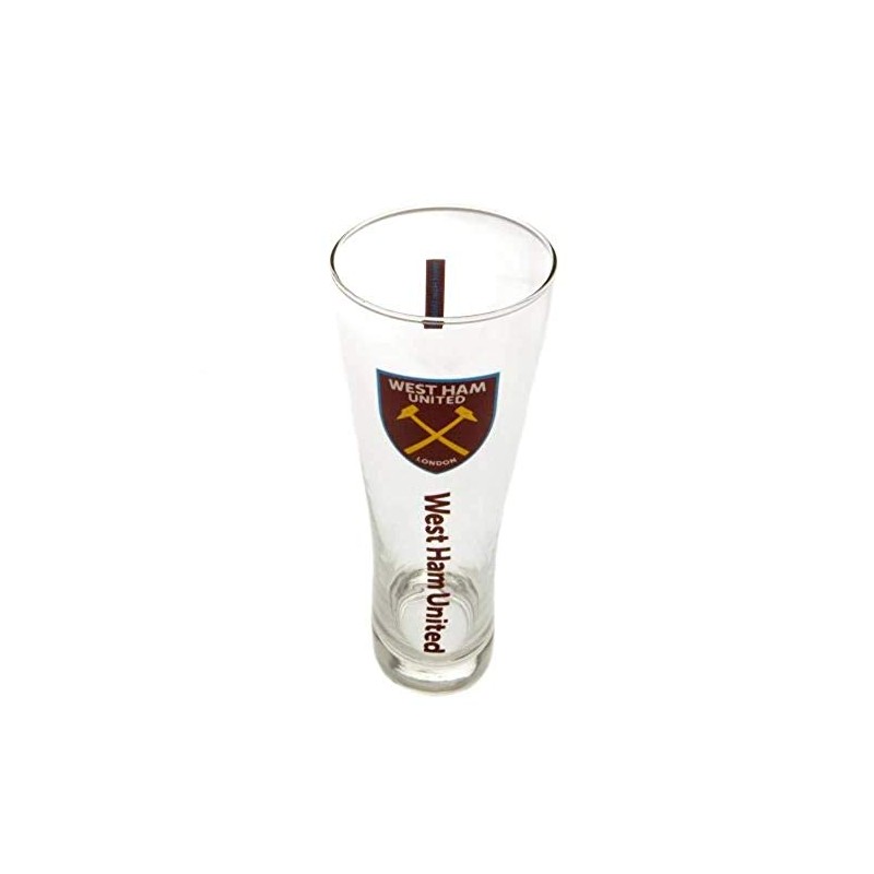 West Ham Offizielles Hohes Bierglas, mehrfarbig