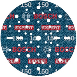 Bosch 6x EXPERT O780 Foil Sanding Disc, 150 mm (for Hardwood, Paint on wood, Ø 150 mm, Grit 150, Professional Accessory Random Orbital Sander)