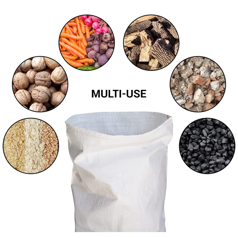 SKIR'CO (5 pcs) White PP Woven Sacks 60 x 100