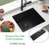 Brovy Black Silicone Sink Mats,17.6''x 11.6'' Silicone Sink Protector for