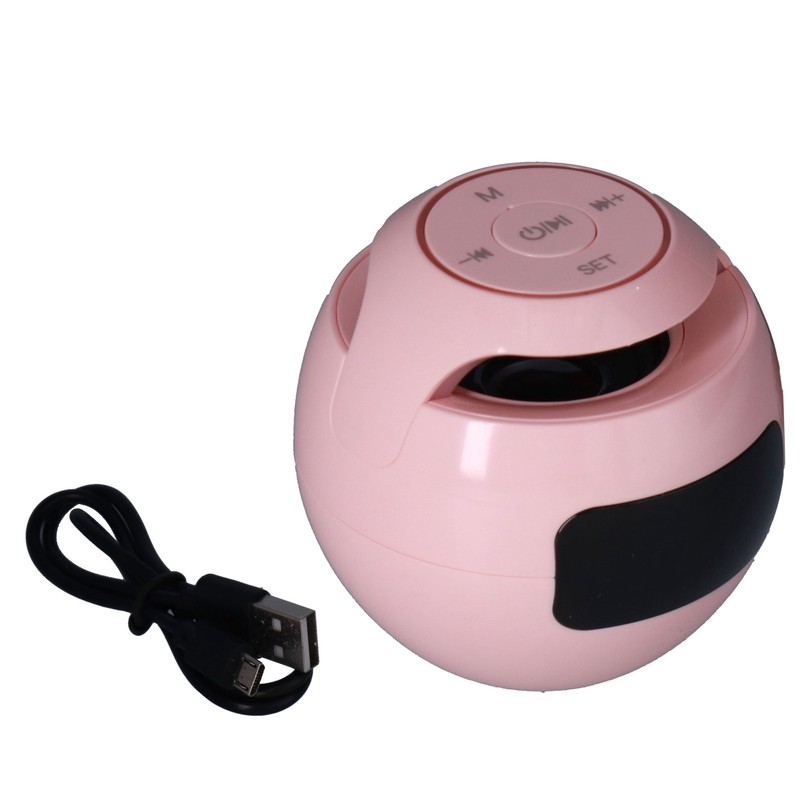 Multifunctional Bluetooth 5.0 Alarm Clock Speaker Rechargeable Ball Shape Portable