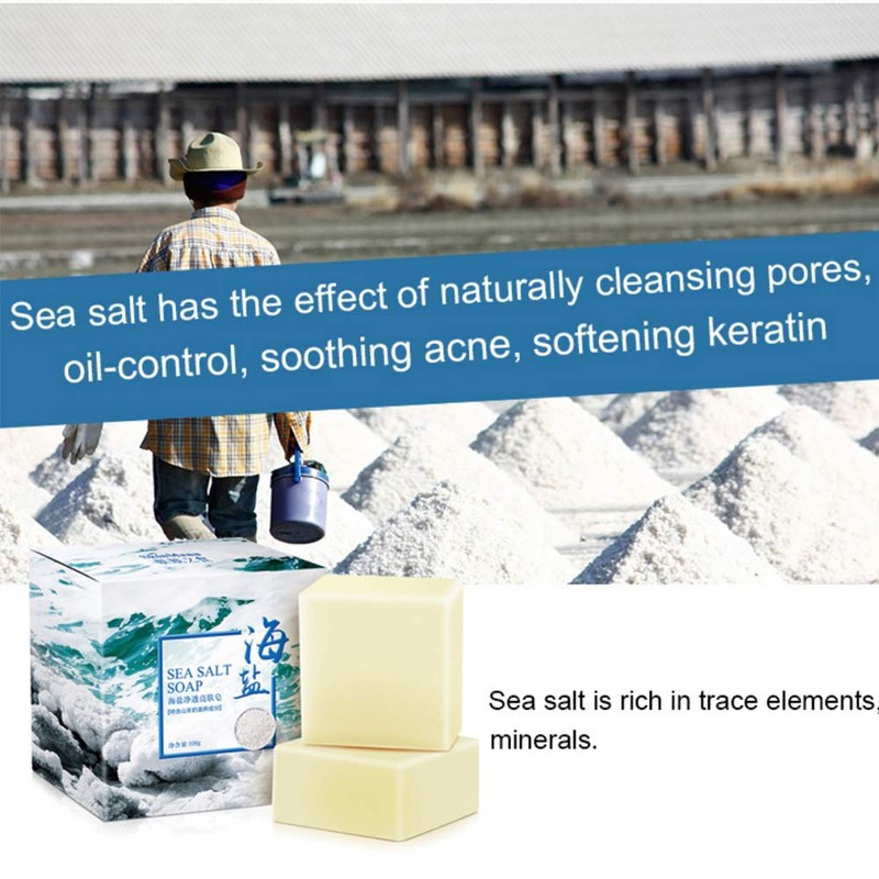 Soap with Sea Salt Natural Goat's Milk for Face Dry