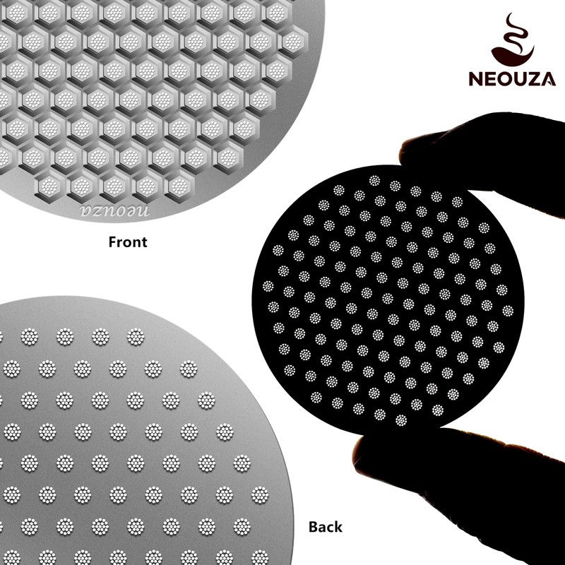 NEOUZA 53mm Espresso Puck Screen, 0.8mm Thickness Honeycomb Mesh Coffee