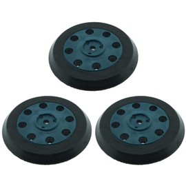 Pack of 3 SabreCut OSSCSPB125K Soft and Medium Hard Density Back Sanders 125 mm 8 Hole Circular Sanding Velcro Pad Compatible with Bosch PEX12 PEX125 PEX400