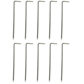 Savage Island 300mm x 6mm 10 Pack Galvanised Heavy Duty Steel Ground Stakes/Tent Pegs/Anchor Stakes. Suitable For Marquees, Trampolines, Gazebos, Bouncy Castles, Tents, Polytunnel Greenhouses