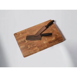 Vesta Homes Wooden End Grain Cutting Board/Chopping, Serving Board/Block for Kitchen Vegetables, Fruits, Cheese and Charcuterie | Natural Acacia Wood | 18 * 12 Inches | Handcrafted in India