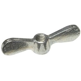 Wing Nut, 3/8"-16, Steel, Zinc Plated, 0.688 in Ht, 2-1/2 in Max Wing Span, 10 PK