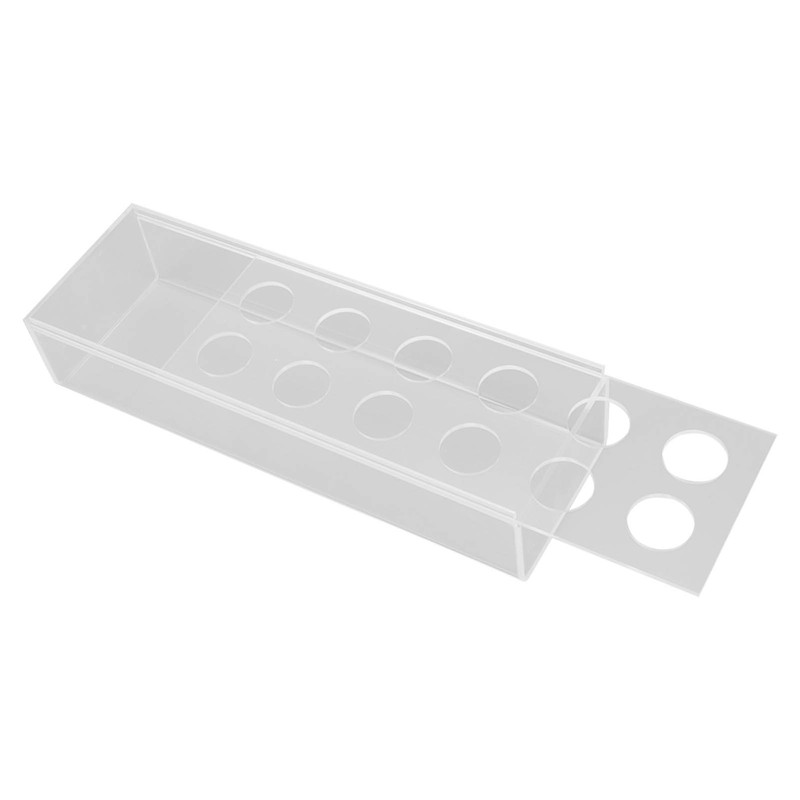 Clear Acrylic Flower Vase Multi Holes Elegant Decorative Long Rectangle