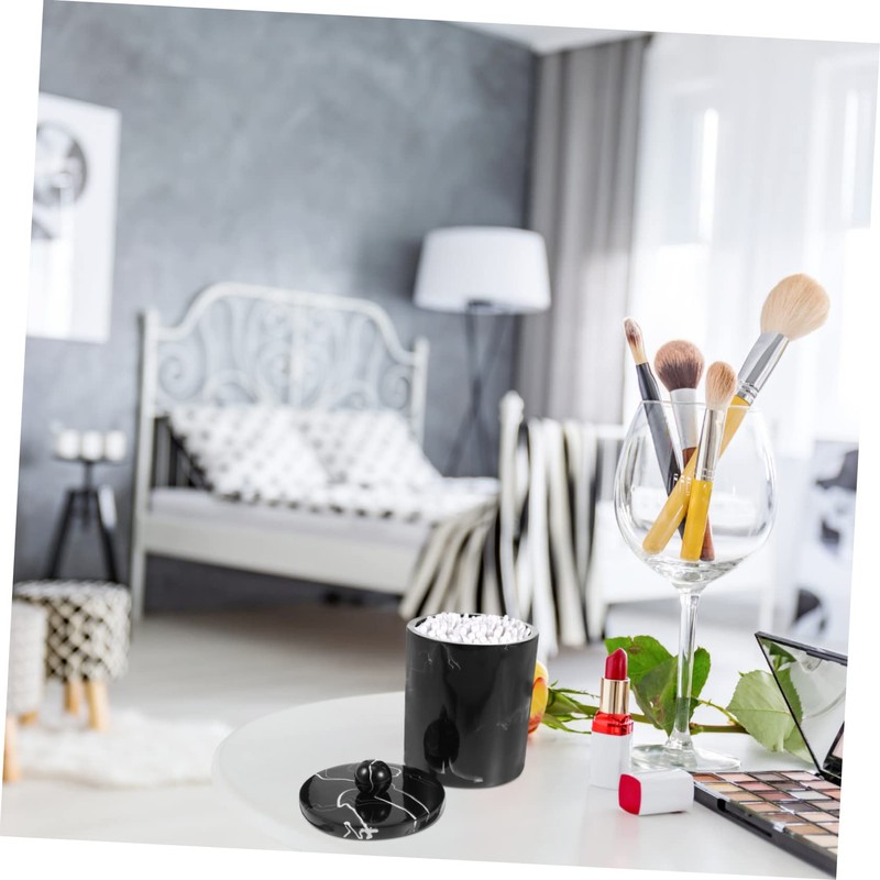 Gatuida Luxury Craft Storage Box Marble Vein Toothpick and Cotton