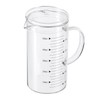 PATIKIL 500ml Glass Measuring Cup, 3.3 Borosilicate Glass Graduated Black